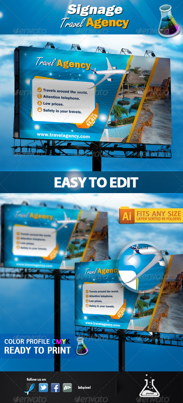 Signage Travel Agency by labpixel GraphicRiver